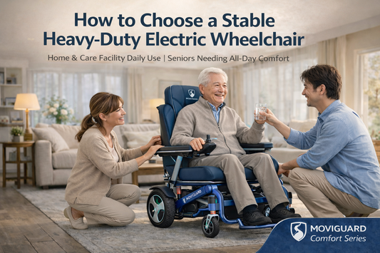 Home Daily Use | Seniors Needing All-Day Comfort | Heavy-Duty Electric Wheelchair Guide | MoviGuard Comfort Series